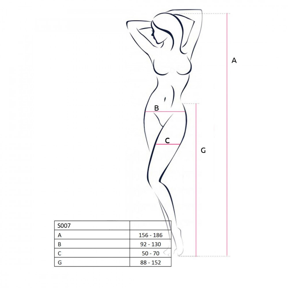 Чулки - Кружевные колготки-бодистокинги Passion S014 One Size, Black, имитация чулок и пояса с гартерами 3