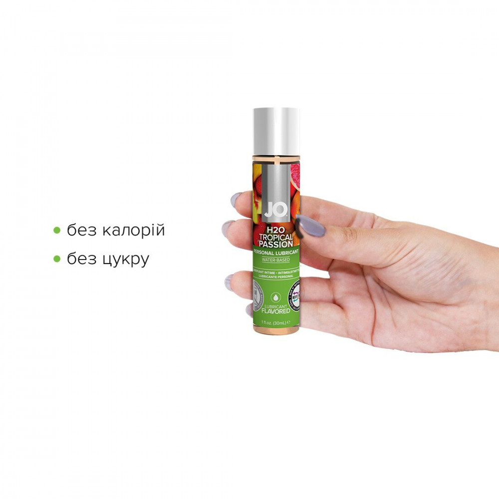Оральные смазки - Смазка на водной основе System JO H2O — Tropical Passion (30 мл) без сахара, растительный глицерин 4