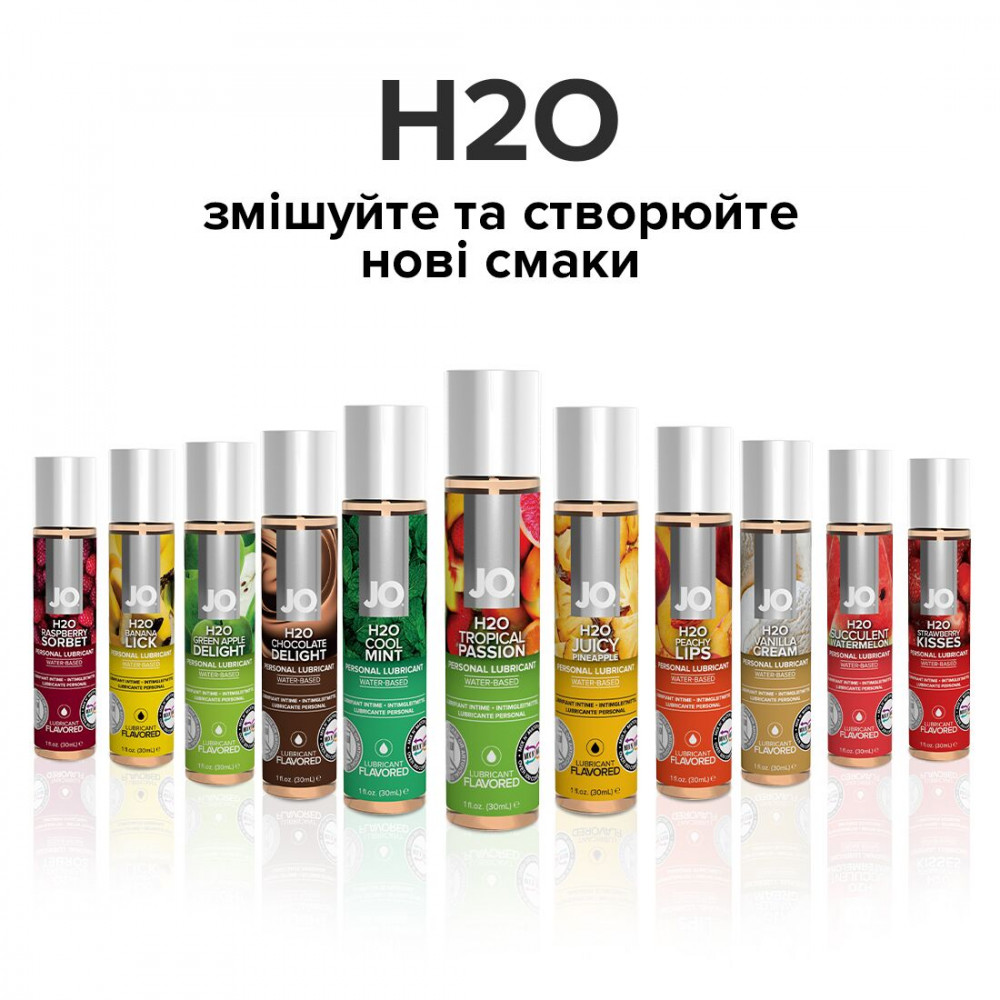 Оральные смазки - Смазка на водной основе System JO H2O — Tropical Passion (30 мл) без сахара, растительный глицерин 1