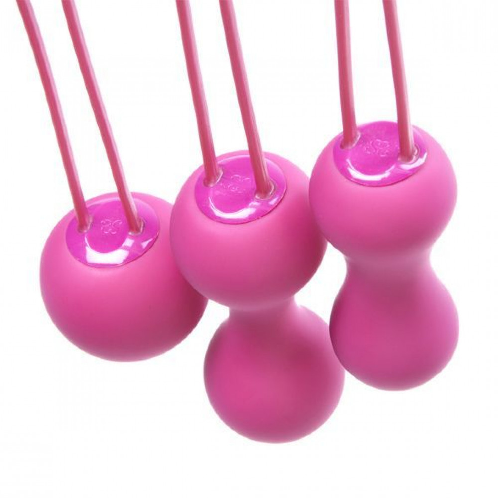 Вагинальные шарики - Набор вагинальных шариков Je Joue - Ami Fuchsia, диаметр 3,8-3,3-2,7см, вес 54-71-100гр 3