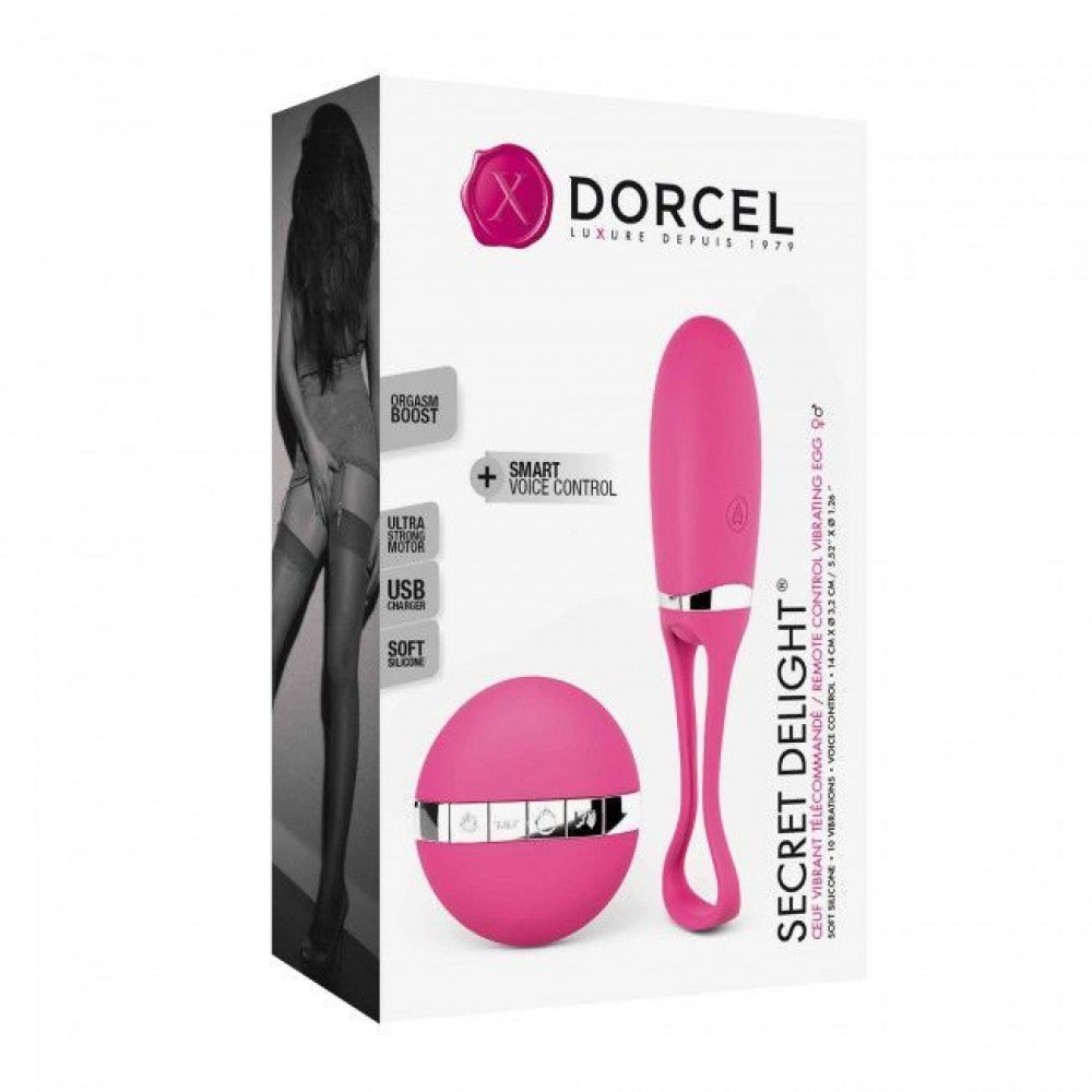 Виброяйцо - Виброяйцо Dorcel Secret Delight Magenta с пультом ДУ, с турборежимом и голосовым управлением 2