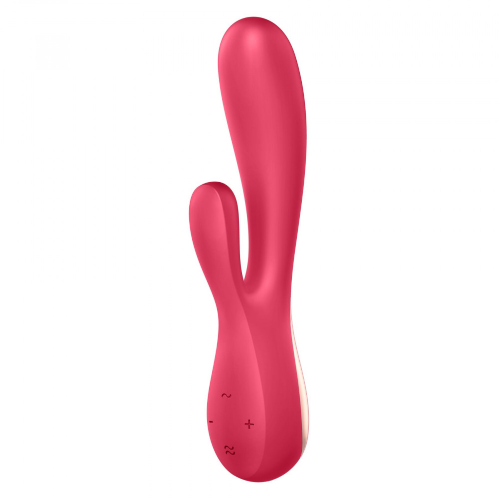 Вибратор-кролик - Смарт вибратор-кролик Satisfyer Mono Flex Red, 2 мотора, управление через интернет