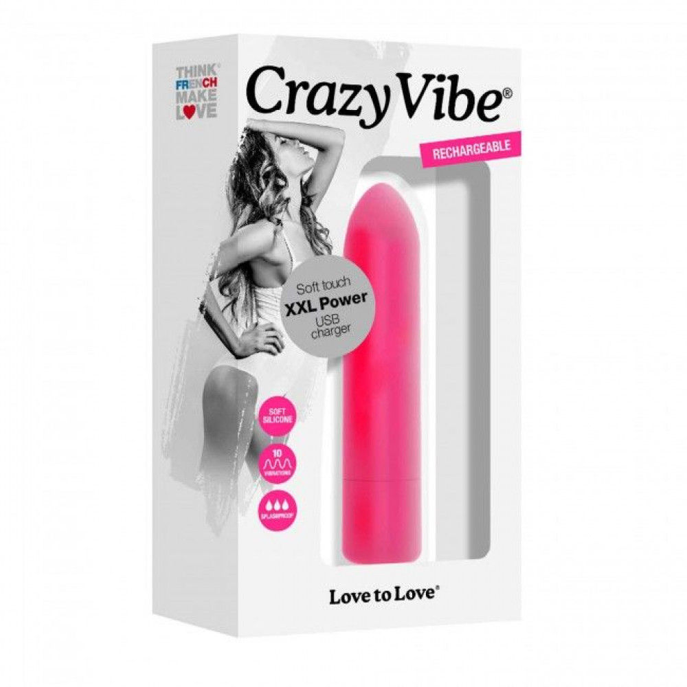 Клиторальный вибратор - Вибропуля Love To Love Crazy Vibe перезаряжаемая 1