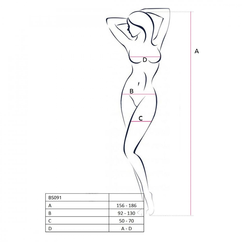 Бодистокинг - Бодистокинг в очень крупную сетку Passion BS091 white, с доступом 3
