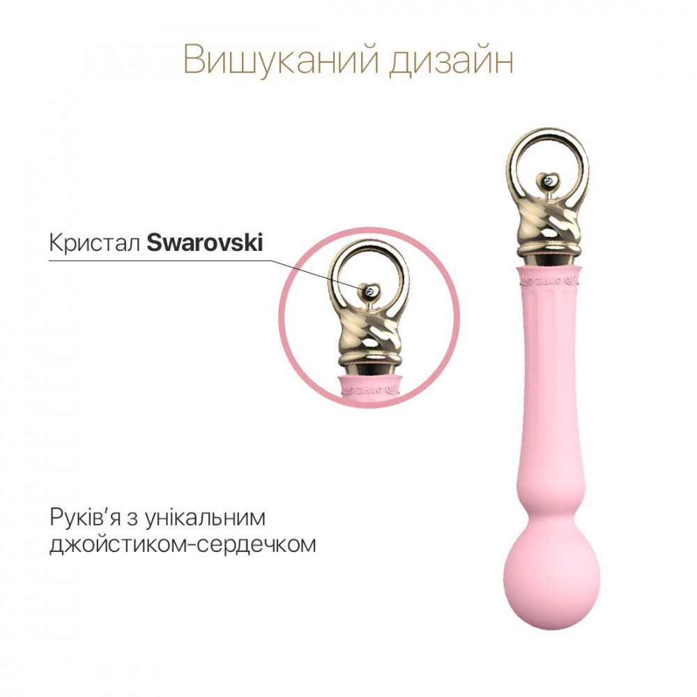 Вибромассажеры - Вибромассажер с подогревом Zalo Sweet Magic - Confidence Wand Fairy Pink 7