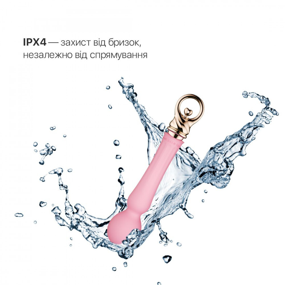 Вибромассажеры - Вибромассажер с подогревом Zalo Sweet Magic - Confidence Wand Fairy Pink 5