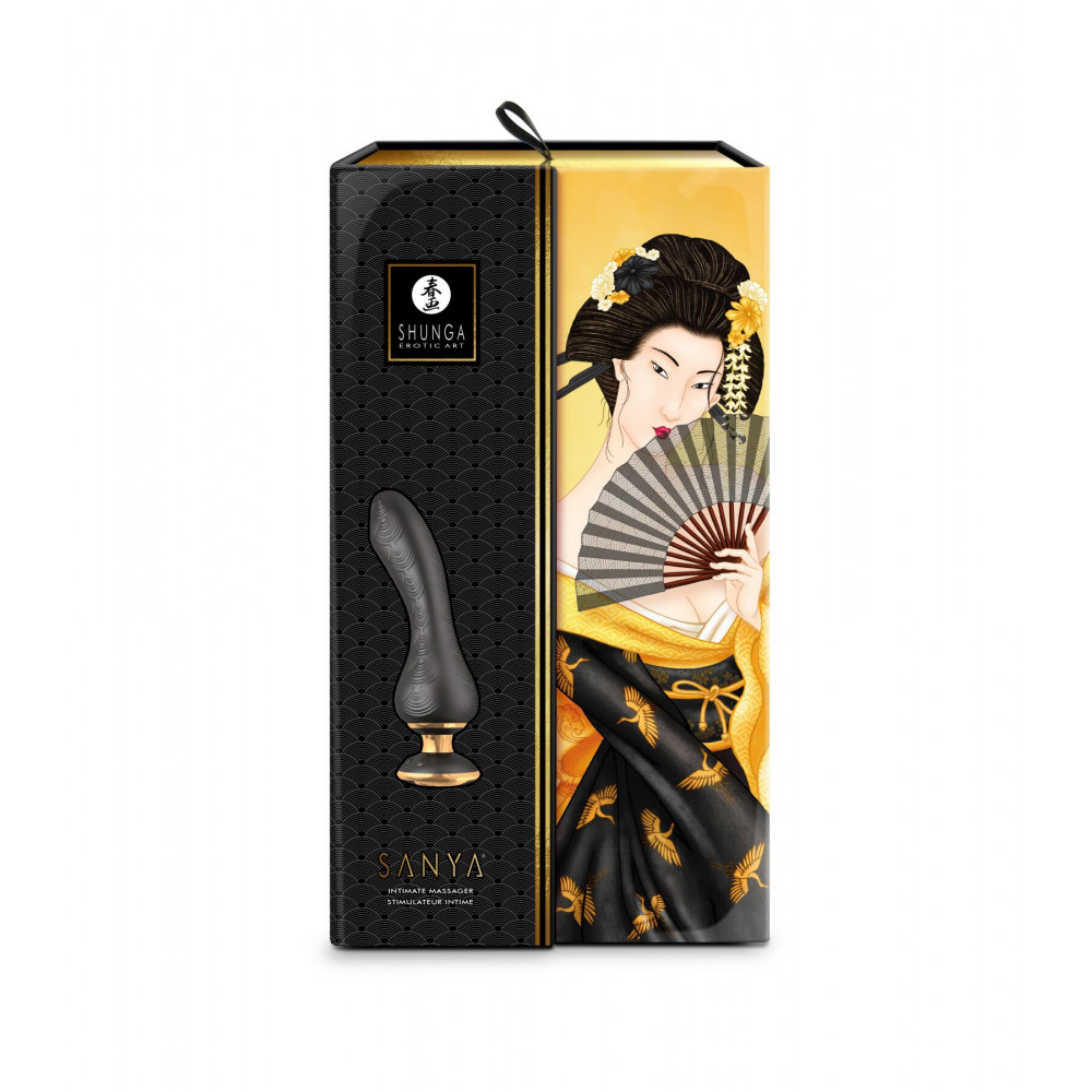 Вибратор - Вибратор для точки G Shunga Sanya Black, гибкий ствол 1