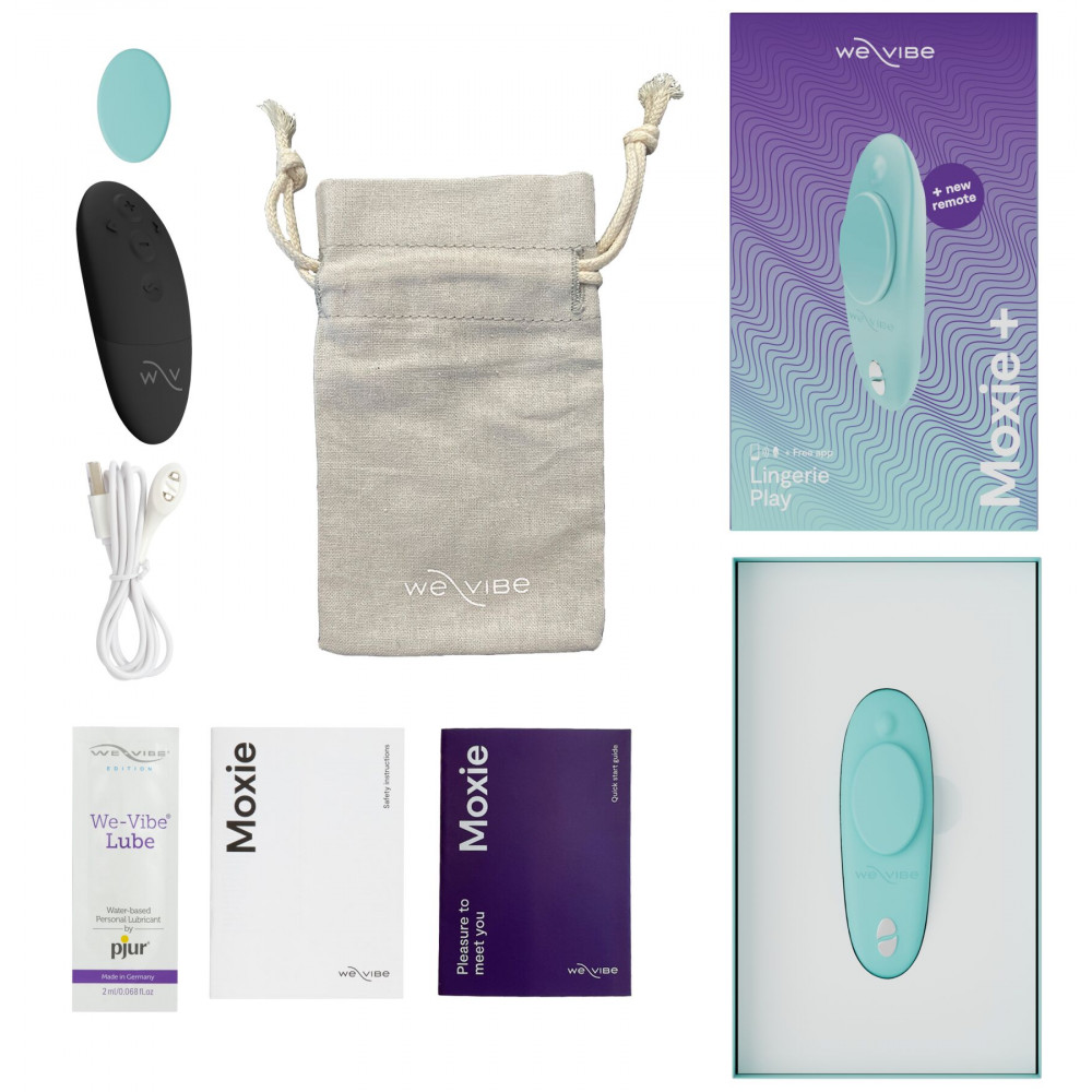 Вибратор - Смарт-вибратор в трусики We-Vibe Moxie+ Aqua, обновленный пульт ДУ 3