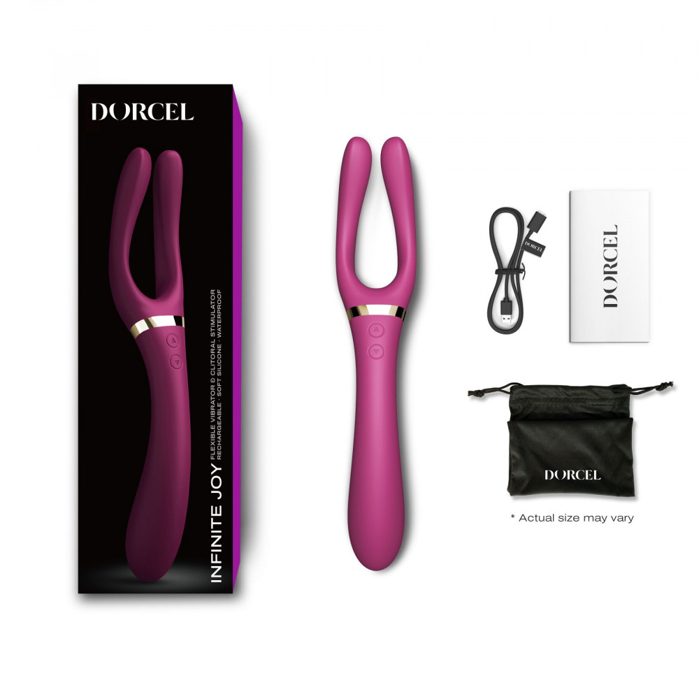 Вибраторы для пар - Вибратор-стимулятор Dorcel INFINITE JOY PLUM, многофункциональный, унисекс 2