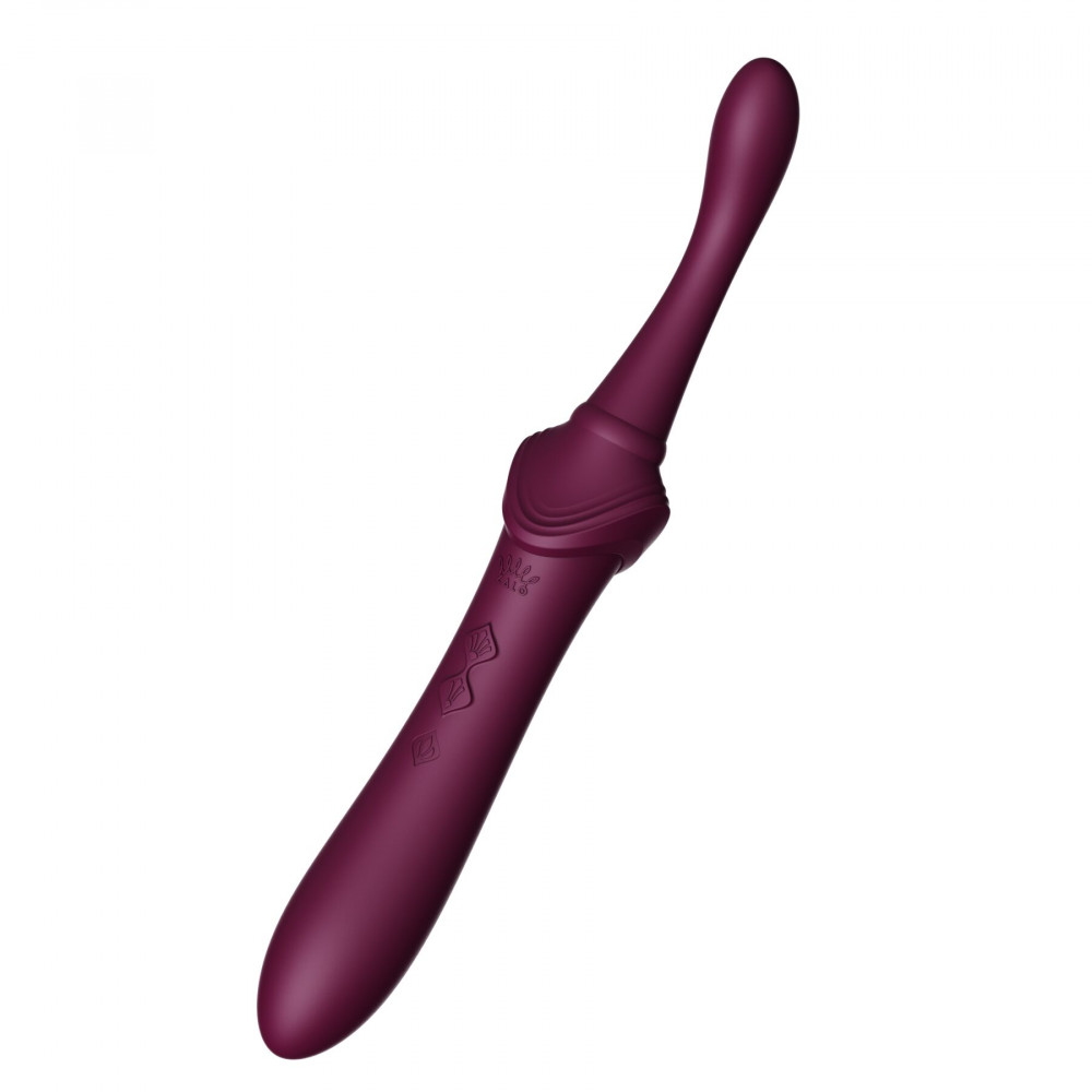 Клиторальный вибратор - Мультифункциональный вибратор Zalo — Bess 2 Velvet Purple, 4 насадки, подогрев 5