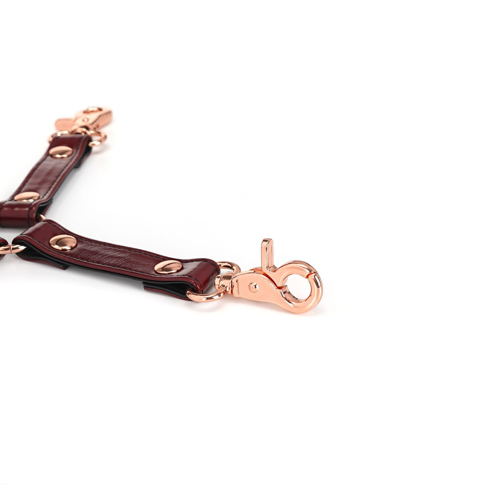 Наручники, веревки, бондажы, поножи - Крестовина Liebe Seele Wine Red Hogtie 3