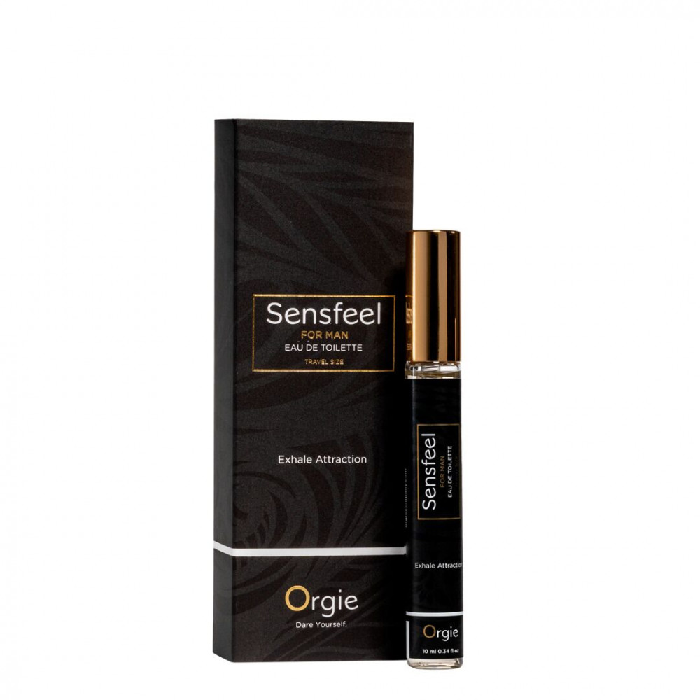 Интимная косметика - Мужские духи с феромонами Orgie – Sensfeel for Man Travel Size (10 мл), цитрусово-древесный аромат