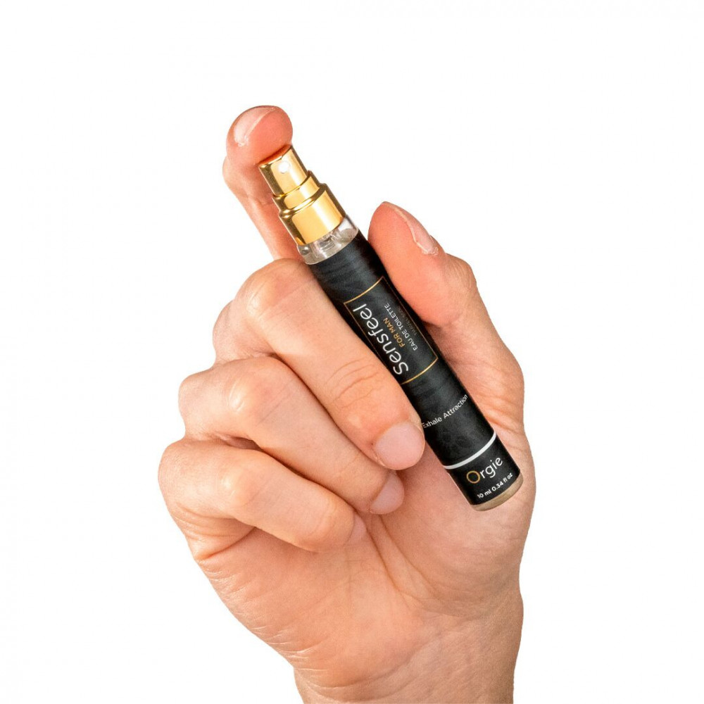 Интимная косметика - Мужские духи с феромонами Orgie – Sensfeel for Man Travel Size (10 мл), цитрусово-древесный аромат 1