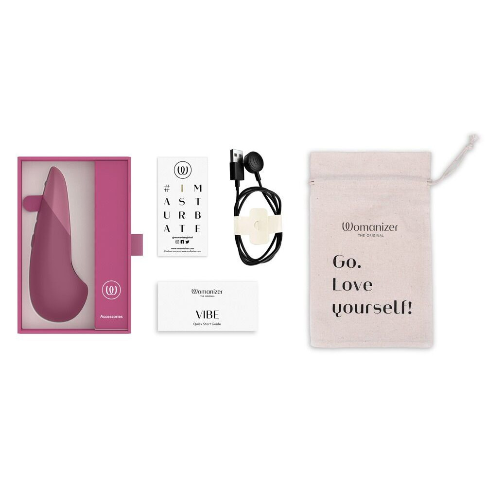 Клиторальный вибратор - Вибратор Womanizer Vibe Dusky Pink 6