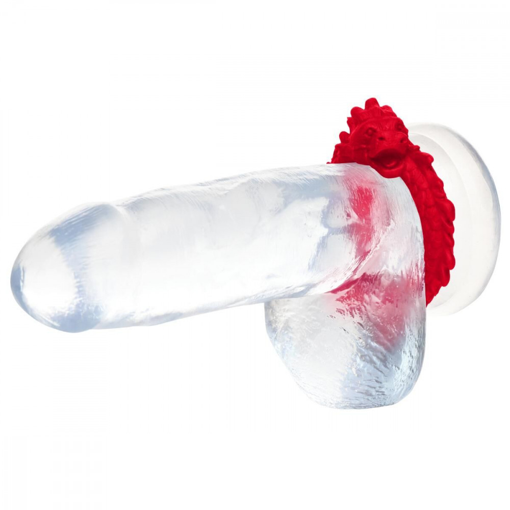 Эрекционное кольцо - Эрекционное кольцо Creature Cocks Rise of the Dragon Silicone Penis Ring - Red 6
