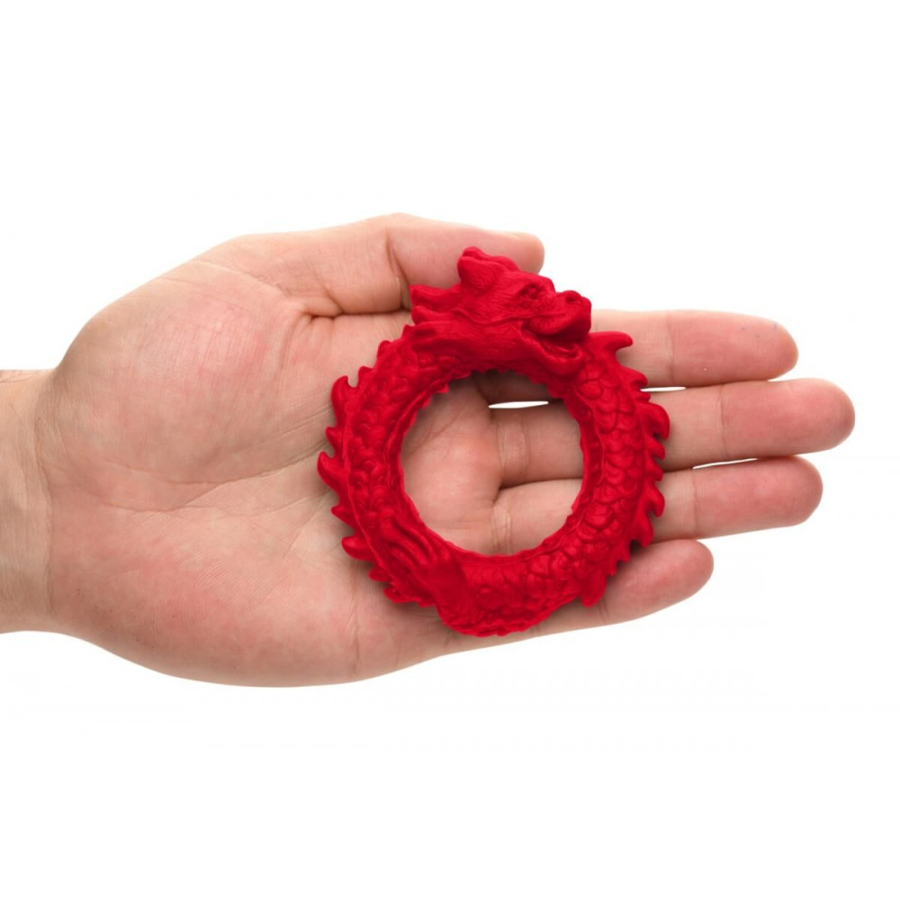 Эрекционное кольцо - Эрекционное кольцо Creature Cocks Rise of the Dragon Silicone Penis Ring - Red 3