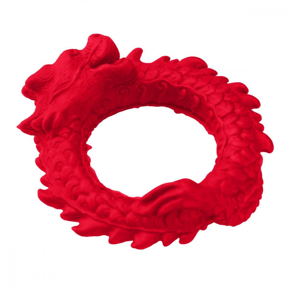 Эрекционное кольцо - Эрекционное кольцо Creature Cocks Rise of the Dragon Silicone Penis Ring - Red 1