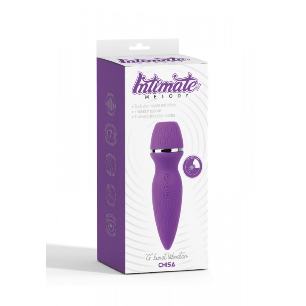 Секс игрушки - Вакуммный стимулятор клитора с вибрацией Chisa Intimate Melody, фиолетовый 3