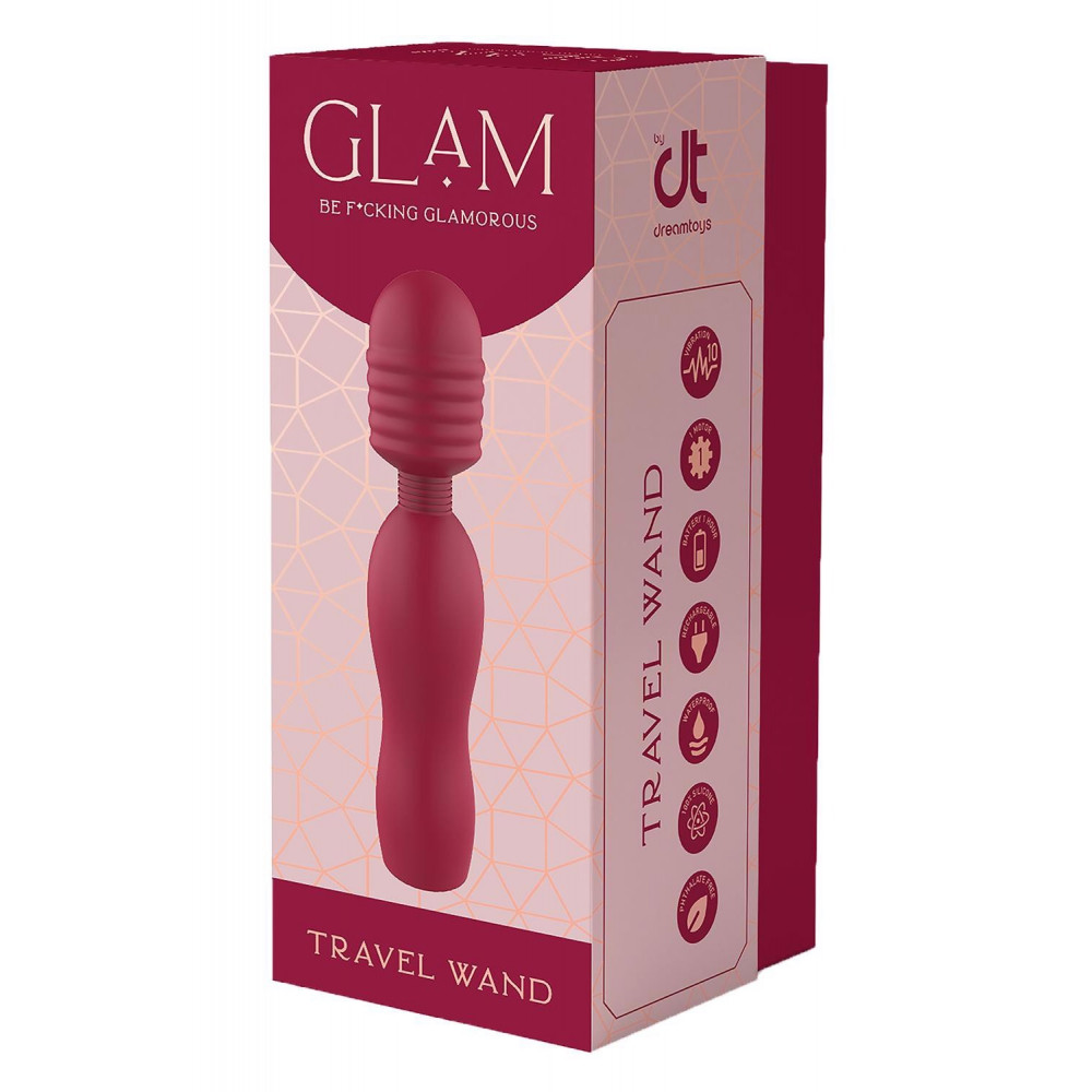 Секс игрушки - Вибратор микрофон Dream Toys Glam Travel Wand, красный 3