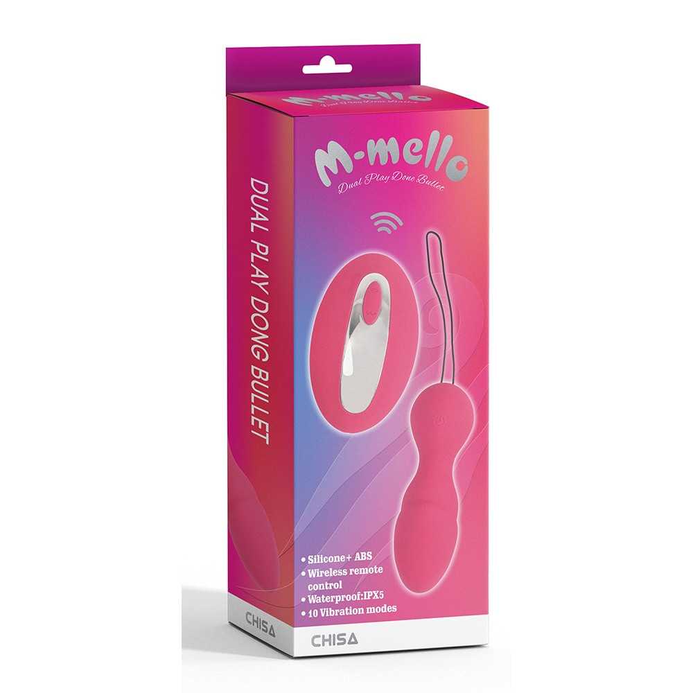 Секс игрушки - Виброяйцо с пультом управления Chisa M-Mello Dual Play Dong Bullet, розовое 6