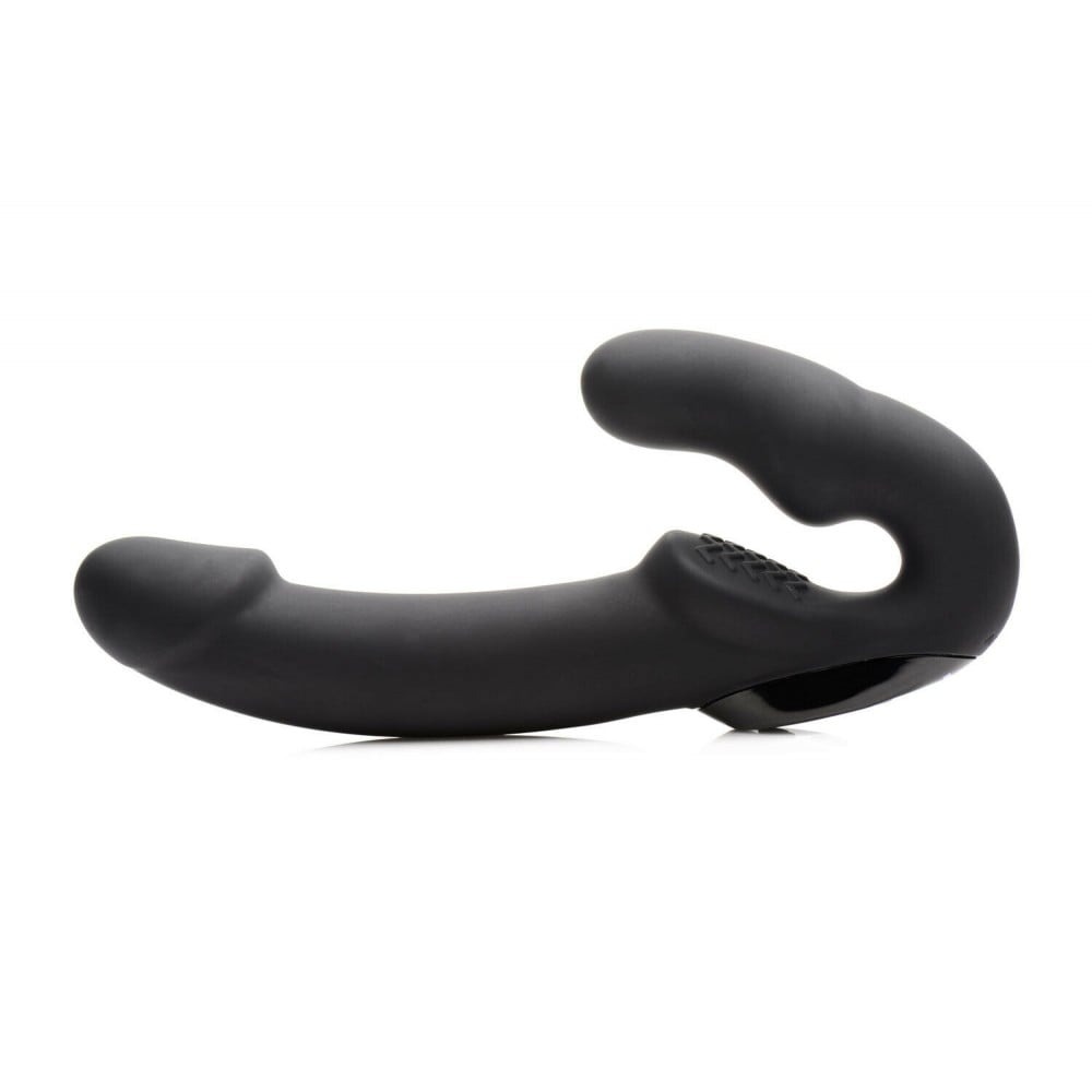 Страпон - Безремневый страпон с пультом Urge Strapless Strap-On Vibrator черный 3