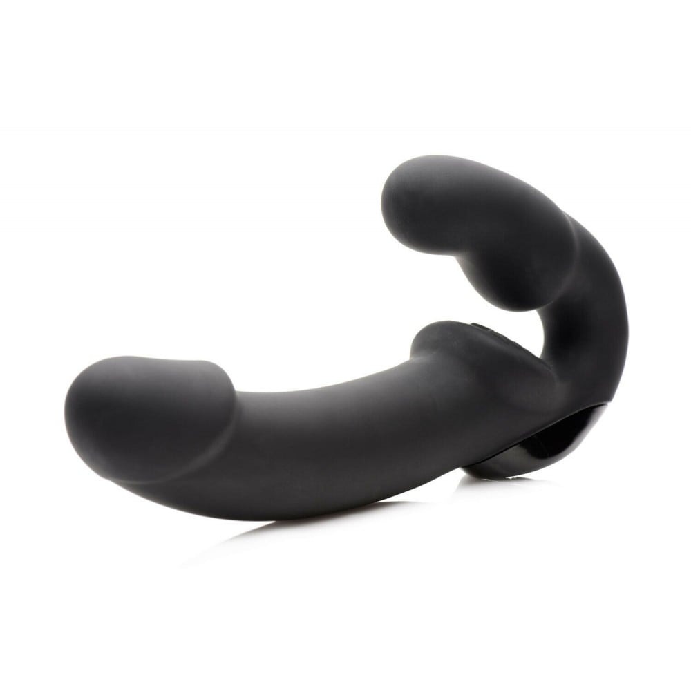 Страпон - Безремневый страпон с пультом Urge Strapless Strap-On Vibrator черный 4