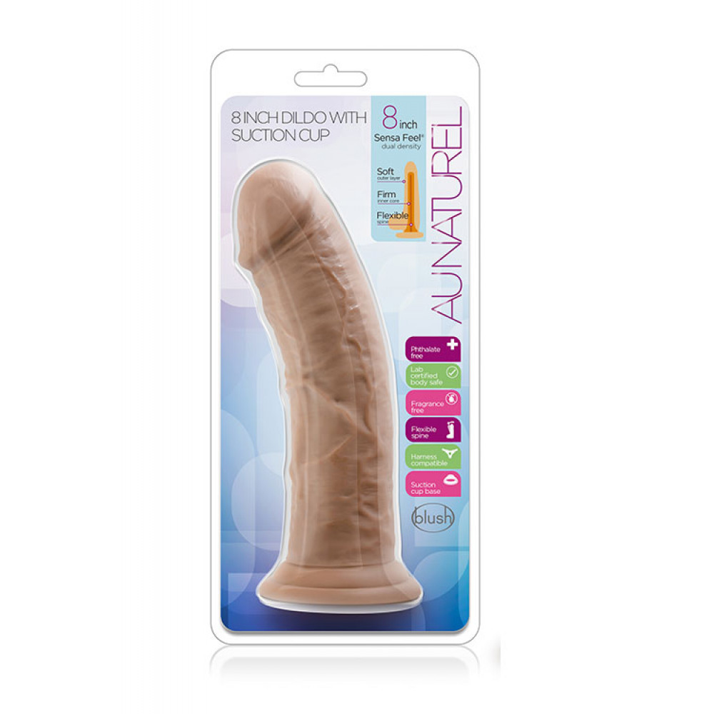 Секс игрушки - Фаллоимитатор AU NATUREL 8INCH DILDO MOCHA 3