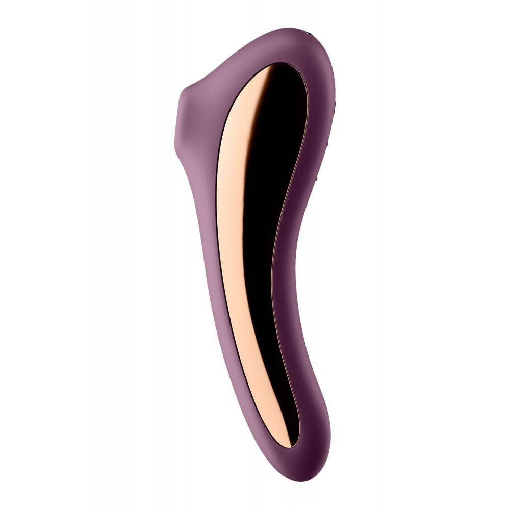 Вибратор - Вакуумный клиторальный стимулятор с вибрацией Satisfyer Dual Kiss wine red 1