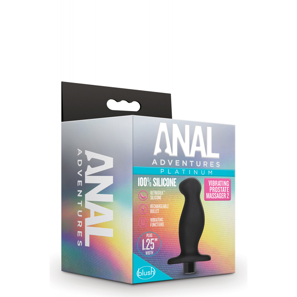 Массажер простаты - Массажер простаты Blush Anal Adventures Platinum Silicone Vibrating 3