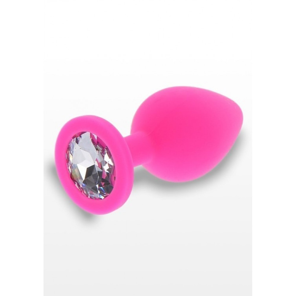 Секс игрушки - Анальная пробка с кристаллом Toy Joy Diamond Booty Jewel розовый, Large