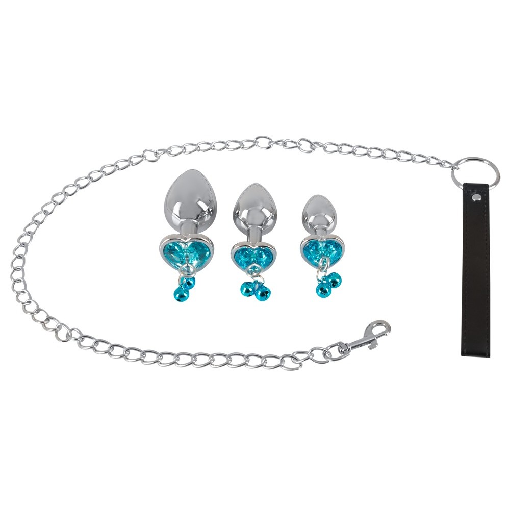 Секс игрушки - Анальные пробки с поводком Butt Plug Set with a Leash 5