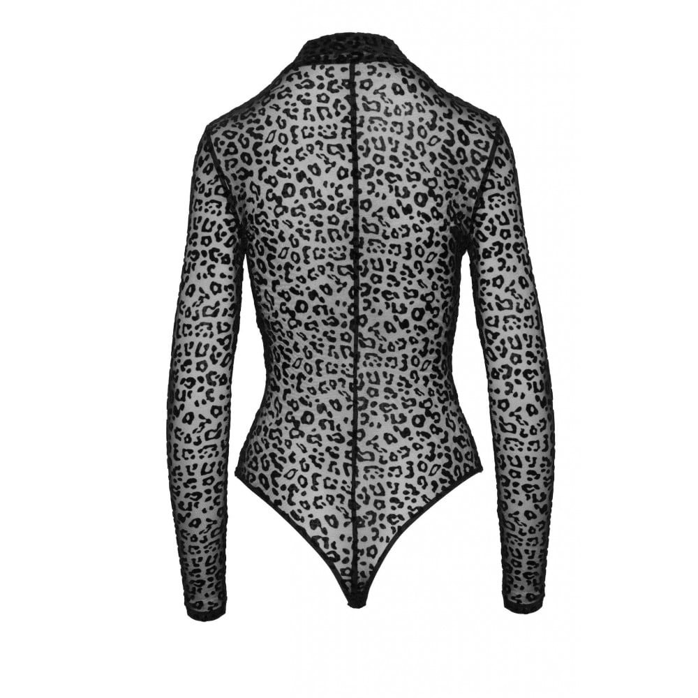 Эротическое боди - Боди сексуальное с леопардовым принтом M F287 Noir Handmade 3