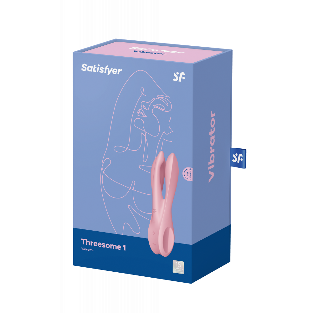 Вибратор - Гибкий клитораотный вибратор SATISFYER THREESOME 1 PINK 1