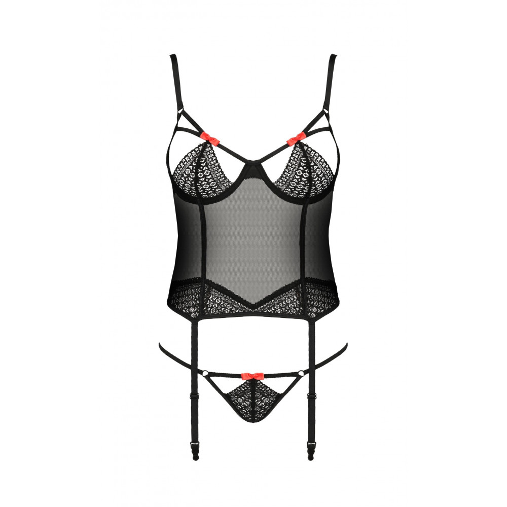 Эротическое белье - Корсет PERDITA CORSET black S/M - Passion 2