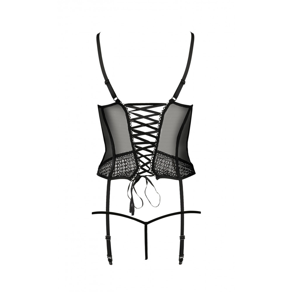 Эротическое белье - Корсет PERDITA CORSET black S/M - Passion 3