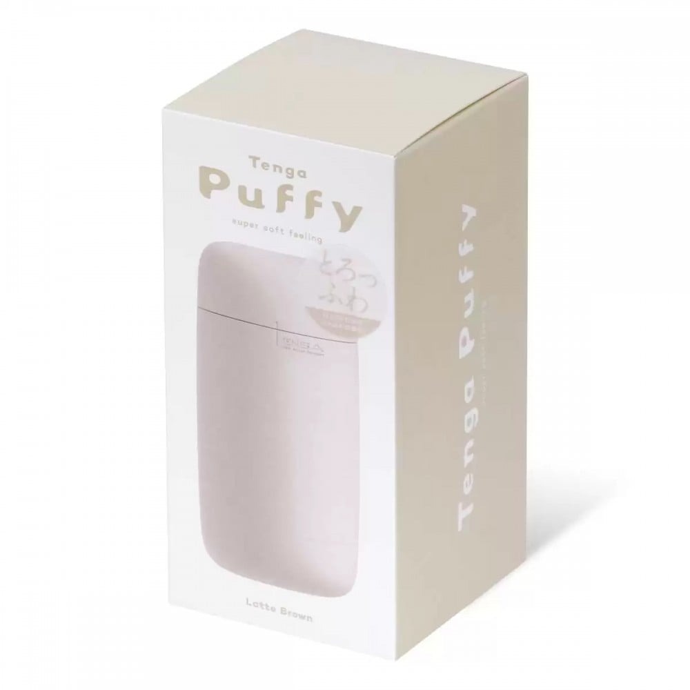 Секс игрушки - Мастурбатор нереалистичный Tenga Puffy Latte Brown, рельефный, бежевый 1