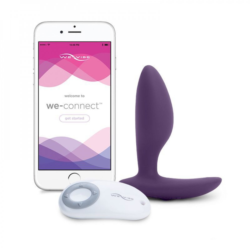 Анальные пробки с вибрацией - Анальная смарт-вибропробка We-Vibe Ditto Purple с пультом ДУ