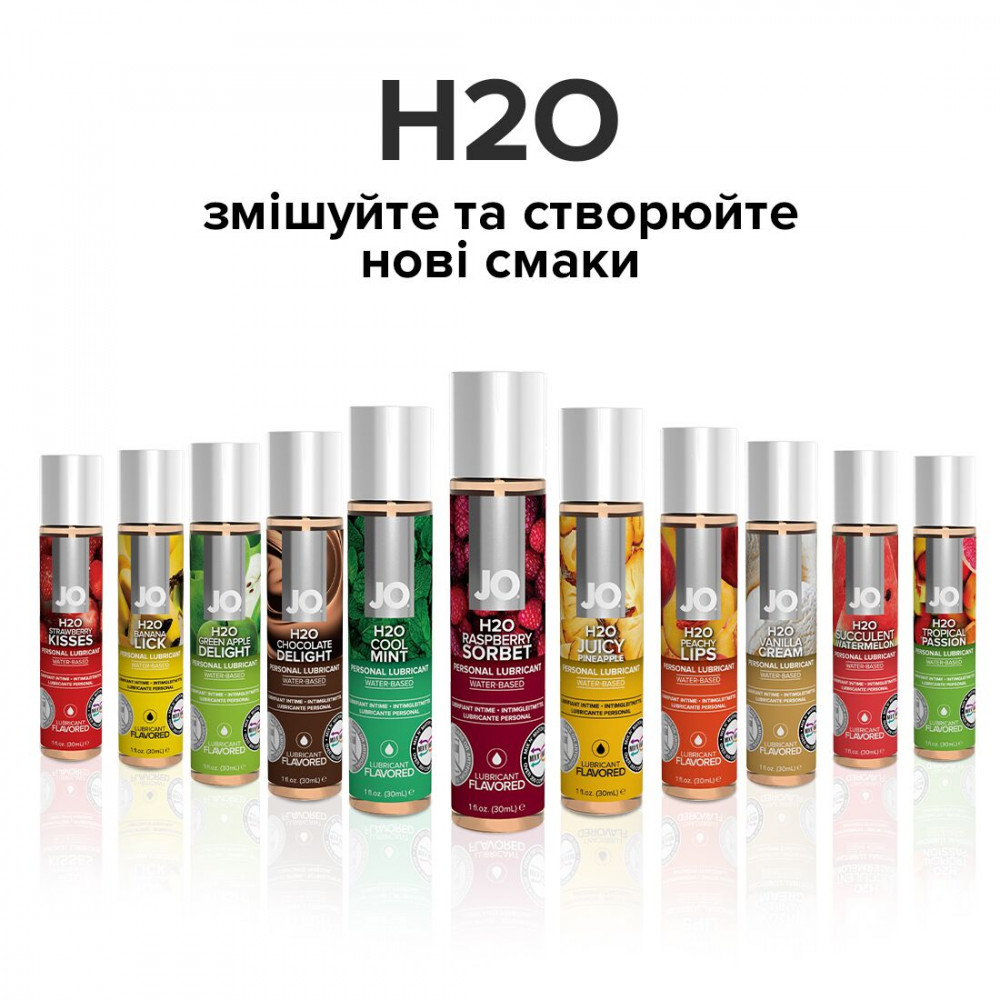 Оральные смазки - Смазка на водной основе System JO H2O — Raspberry Sorbet (120 мл) без сахара, растительный глицерин 1