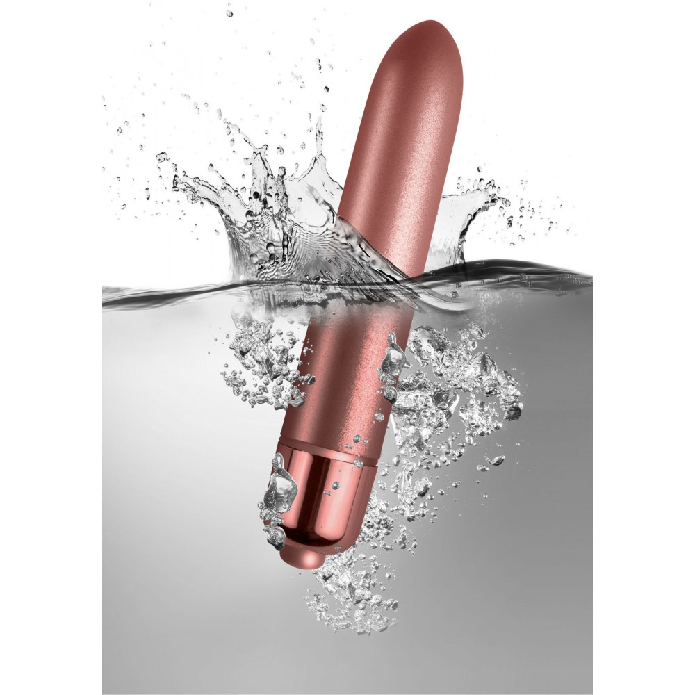 Клиторальный вибратор - Вибропуля Rocks Off RO-90mm Touch of Velvet Rose Blush матовая, 10 режимов работы, на батарейке 1