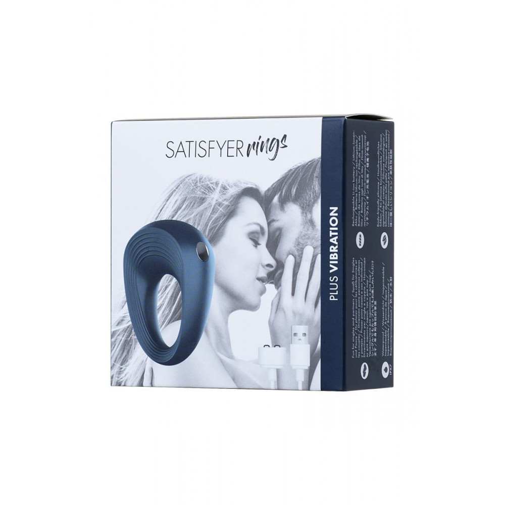 Эрекционные кольца с вибрацией - Эрекционное виброкольцо Satisfyer Power Ring, классическая форма, перезаряжаемое, мощное 1