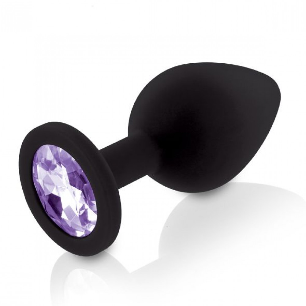 Наборы анальных пробок - Набор анальных пробок с кристаллом Rianne S: Booty Plug Set Black, диаметр 2,7см, 3,5см, 4,1см 3