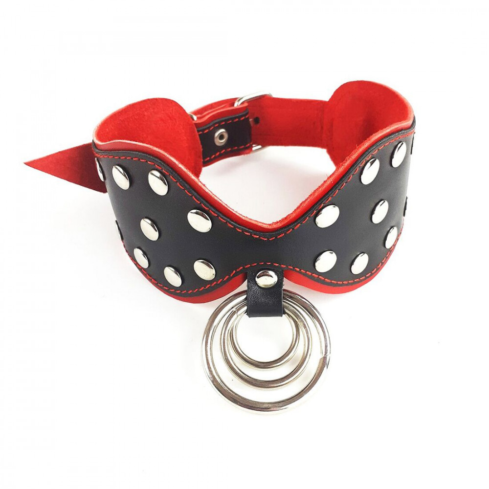 Ошейники, поводки - Ошейник из натуральной кожи Art of Sex -  Collar Butterfly 3