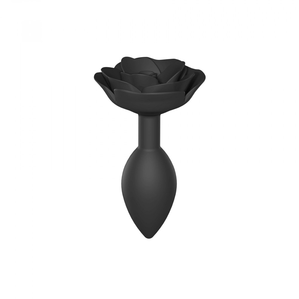 Анальная пробка - Силиконовая анальная пробка Love To Love OPEN ROSES L SIZE - BLACK ONYX