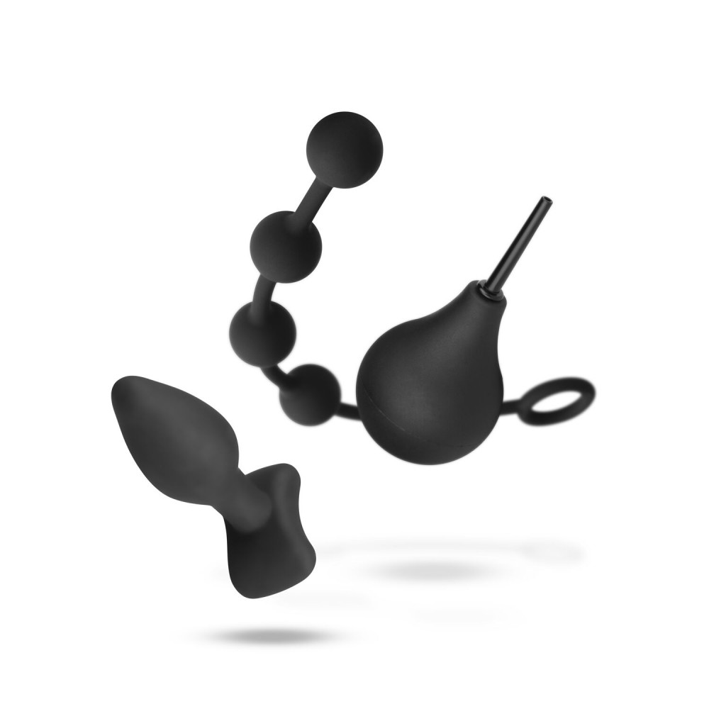 Наборы анальных пробок - Набор новичка для анальной стимуляции Nexus ANAL BEGINNER KIT, спринцовка 224 мл, анальные бусы 20 м 2