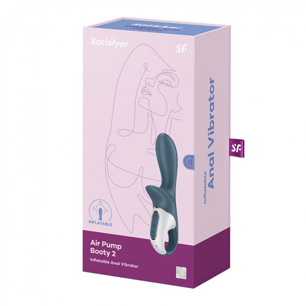 Анальные вибраторы - Анальный вибратор надувной Satisfyer Air Pump Booty 2 1
