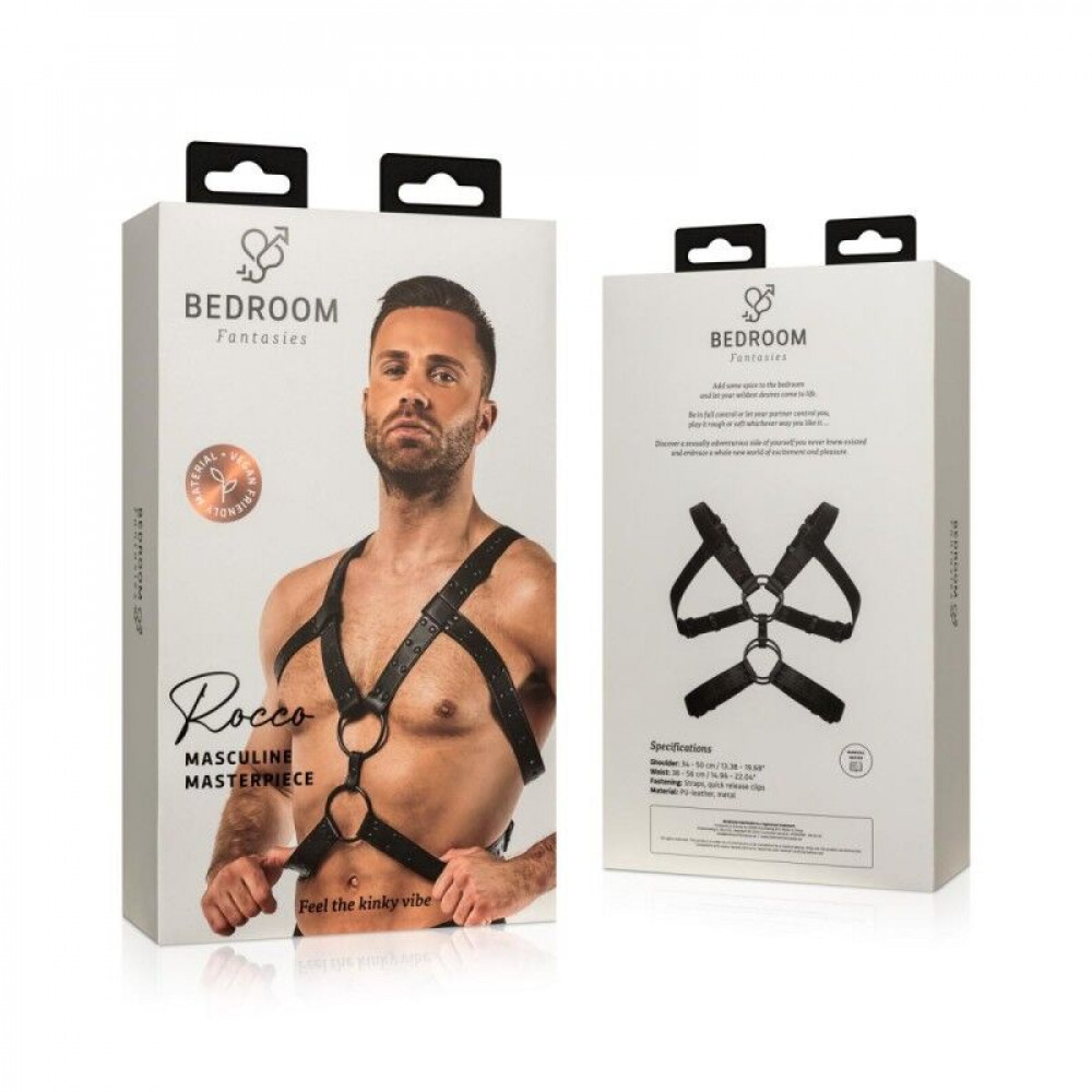 Чокеры, портупеи - Портупея Bedroom Fantasies Rocco Masculine Masterpiece - Black 1