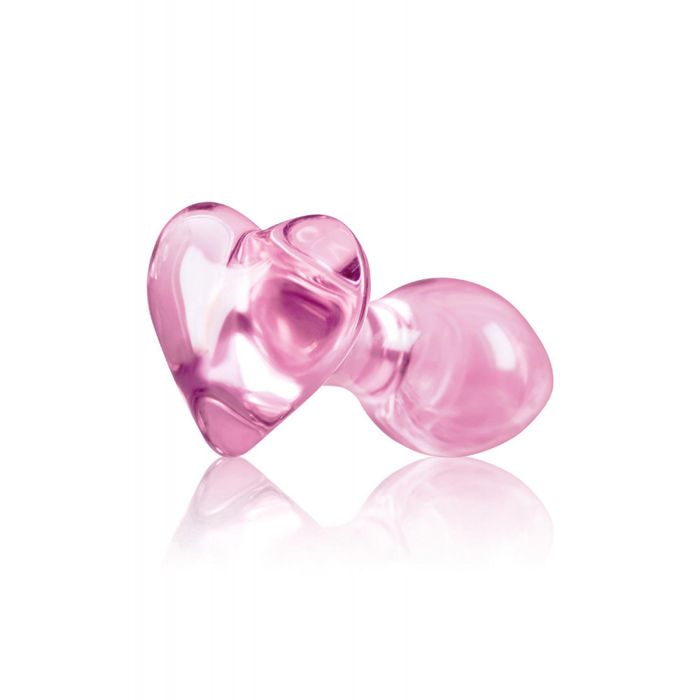 Анальная пробка - Стеклянная пробка NS Novelties CRYSTAL HEART PINK 1