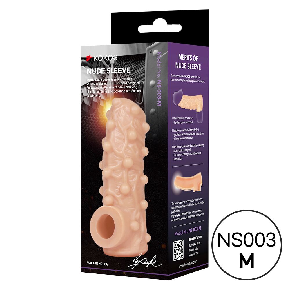 Насадки на член - Насадка на член Kokos Nude Sleeve NS 003 M 1