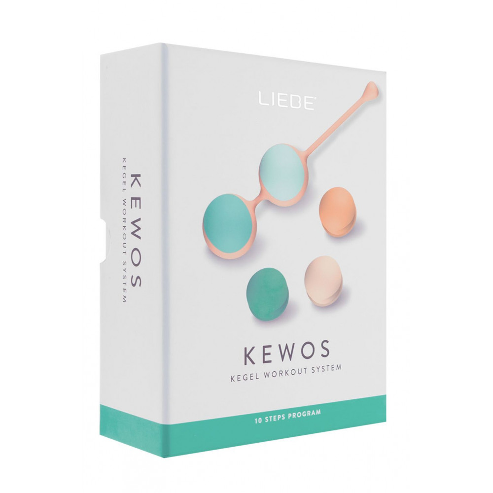 Вагинальные шарики - Вагинальные шарики Liebe Kewos — Peach/Mint, 5 шариков в комплекте, 15, 25, 35, 45 и 55 г 4