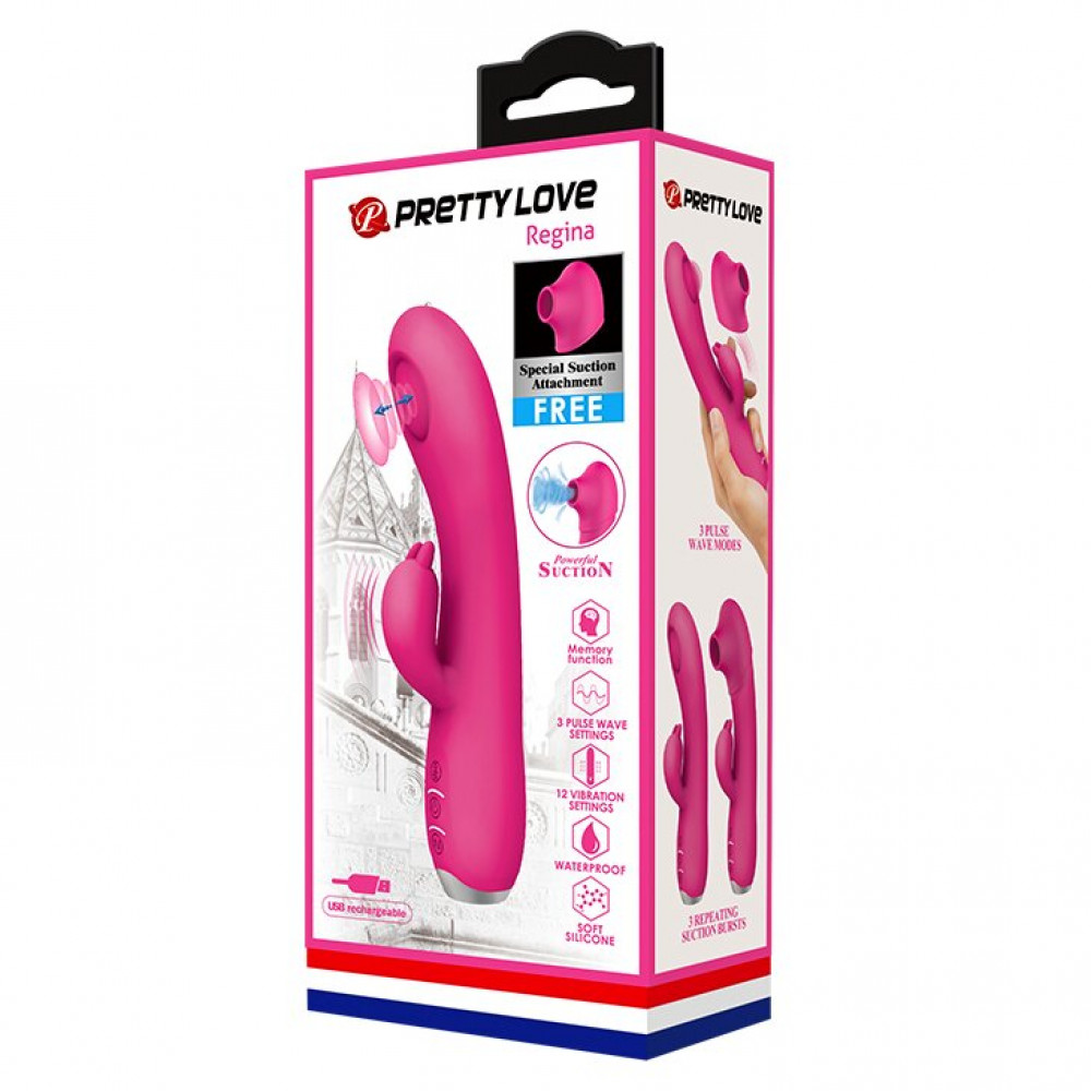 Вибратор - Вибратор с вакуумной стимуляцией клитора Pretty Love - Regina, BI-014727-1 1